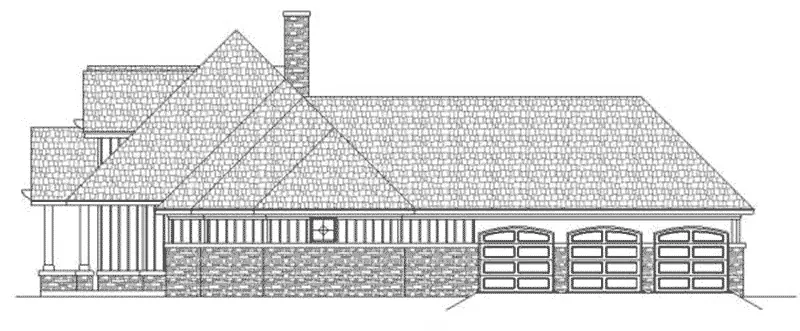 Rustic House Plan Right Elevation - Bambury Tudor Craftsman Home 020D-0346 - Search House Plans and More