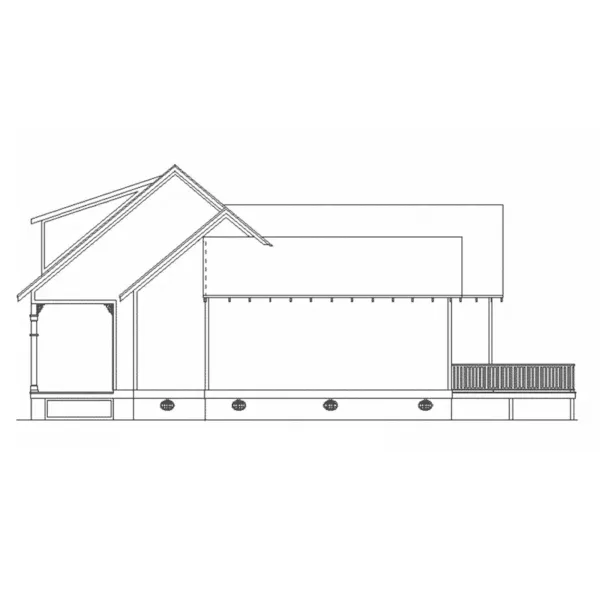 Right Elevation - Rutherford House Cottage 020D-0349 - Shop House Plans and More