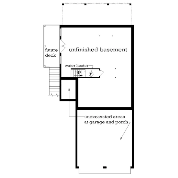 Traditional House Plan Lower Level Floor - Simeon Tudor Home 020D-0350 - Shop House Plans and More