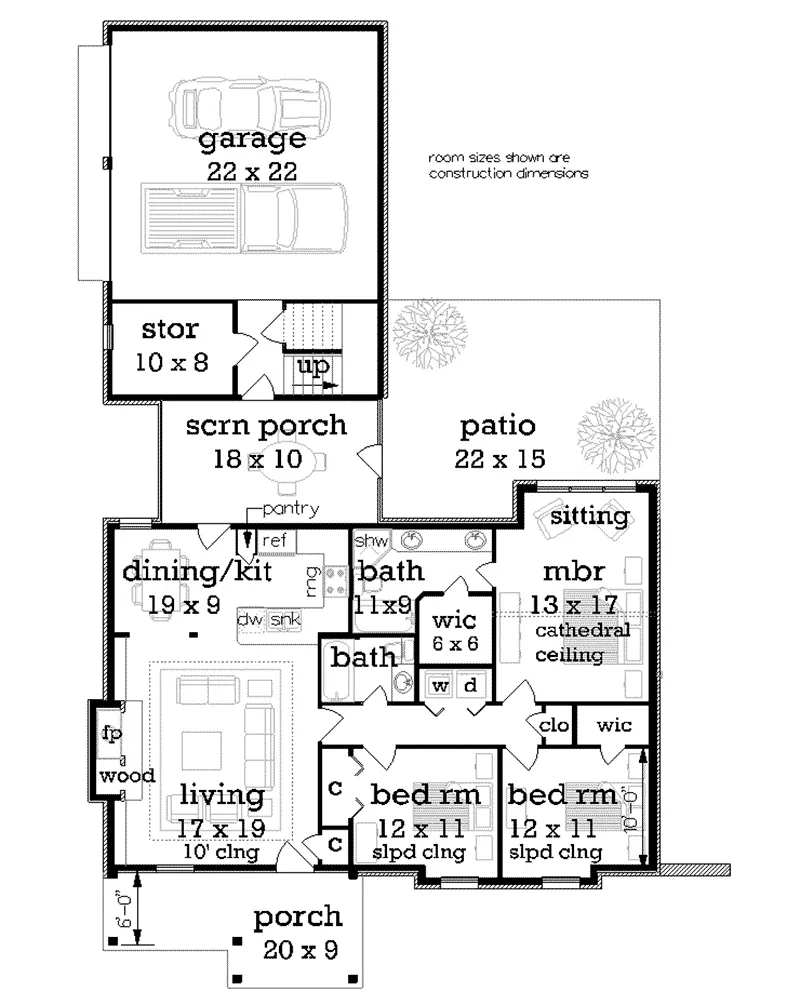 Craftsman House Plan First Floor - Parkgate Craftsman Home 020D-0352 - Shop House Plans and More
