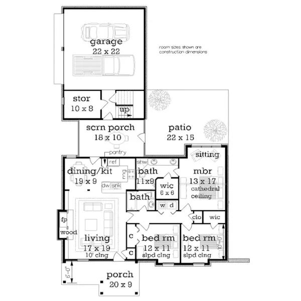 Craftsman House Plan First Floor - Parkgate Craftsman Home 020D-0352 - Shop House Plans and More