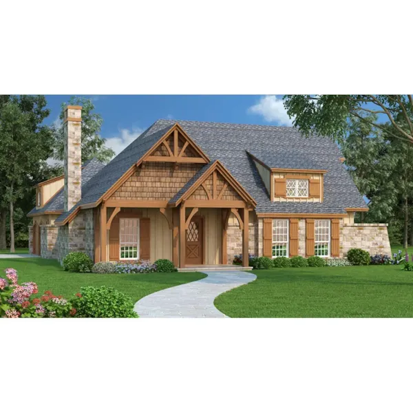 Craftsman House Plan Front of Home - Parkgate Craftsman Home 020D-0352 - Shop House Plans and More