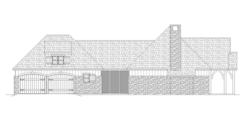 Craftsman House Plan Left Elevation - Parkgate Craftsman Home 020D-0352 - Shop House Plans and More
