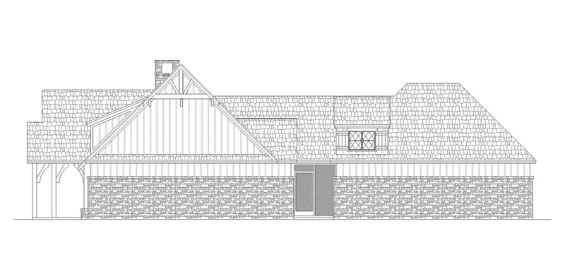 Craftsman House Plan Right Elevation - Parkgate Craftsman Home 020D-0352 - Shop House Plans and More