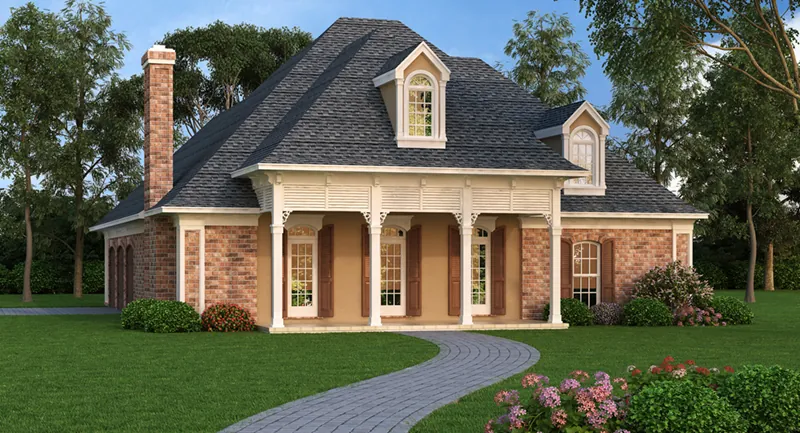 Ranch House Plan Front of Home - Fruit Valley Southern Home 020D-0353 - Search House Plans and More