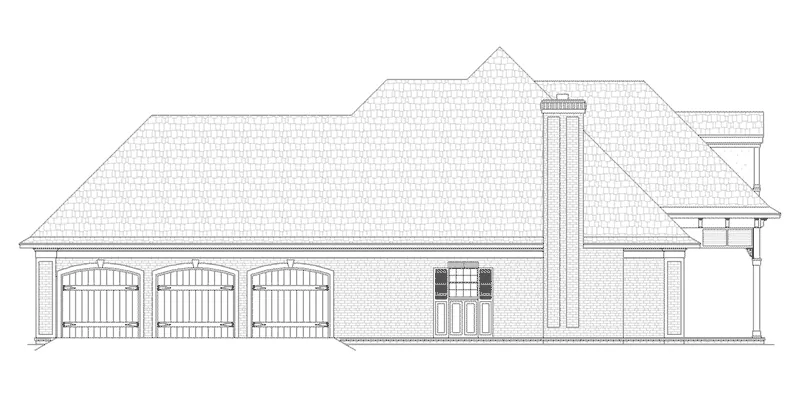 Ranch House Plan Left Elevation - Fruit Valley Southern Home 020D-0353 - Search House Plans and More