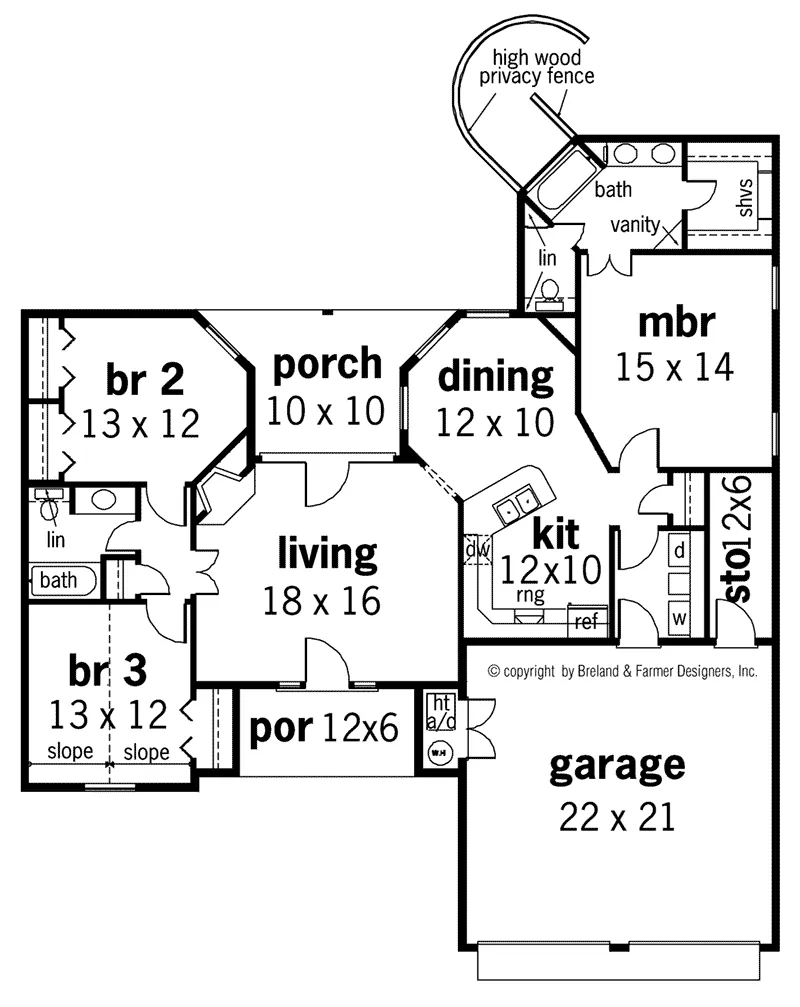 First Floor - 020D-0354 - Shop House Plans and More