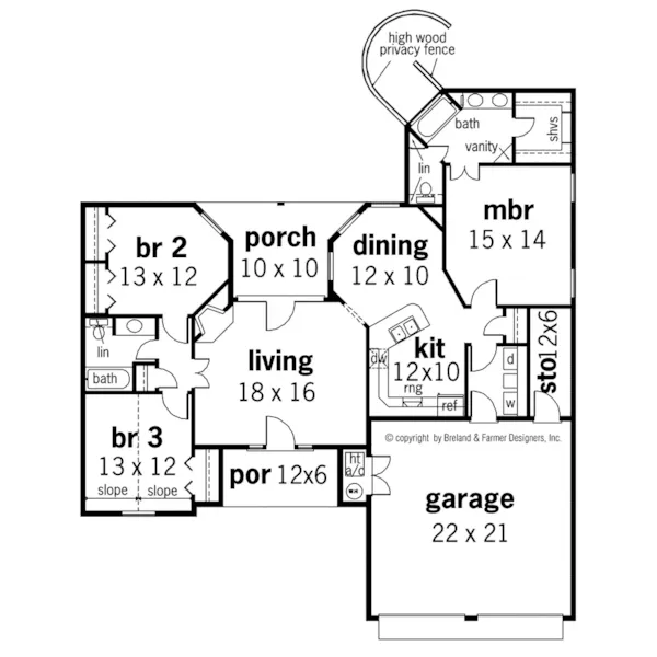 First Floor - 020D-0354 - Shop House Plans and More