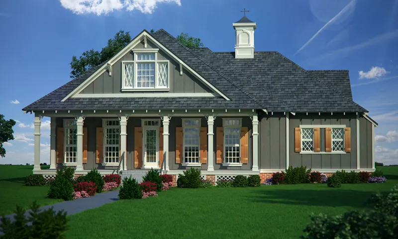 Ranch House Plan Front of Home - Harpers Grove Country Home 020D-0357 - Search House Plans and More