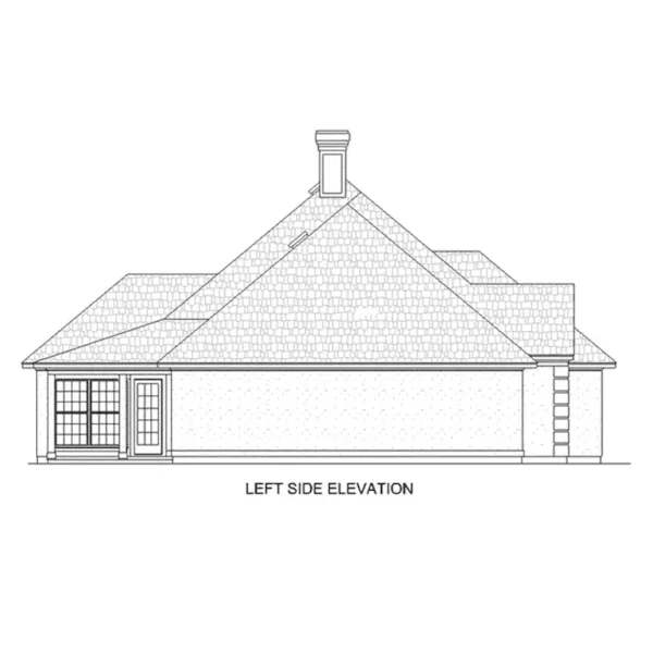 Country French House Plan Left Elevation - Beacon Hills European Home 020D-0361 - Search House Plans and More