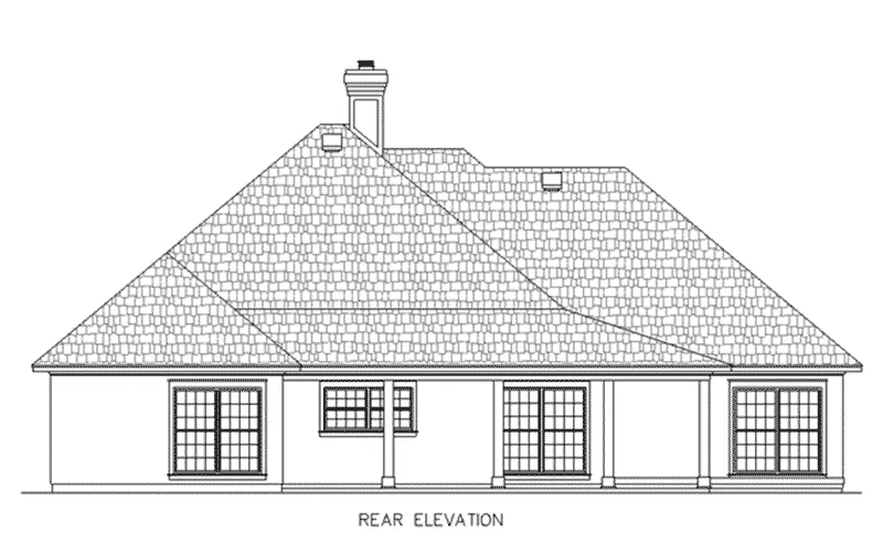 Country French House Plan Rear Elevation - Beacon Hills European Home 020D-0361 - Search House Plans and More