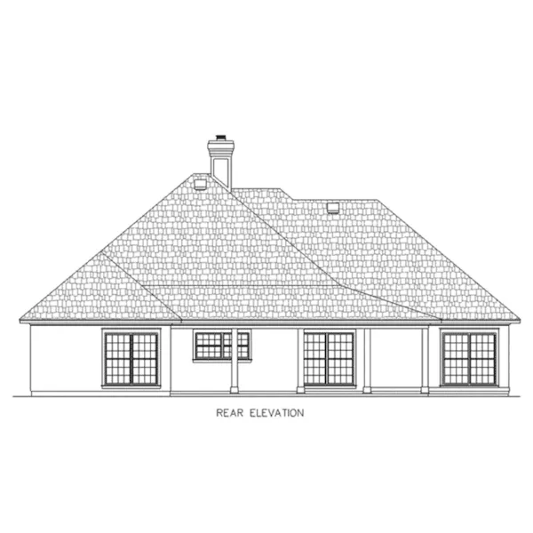 Country French House Plan Rear Elevation - Beacon Hills European Home 020D-0361 - Search House Plans and More