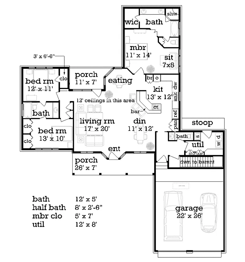 First Floor - Smith Creek Traditional Home 020D-0362 - Shop House Plans and More
