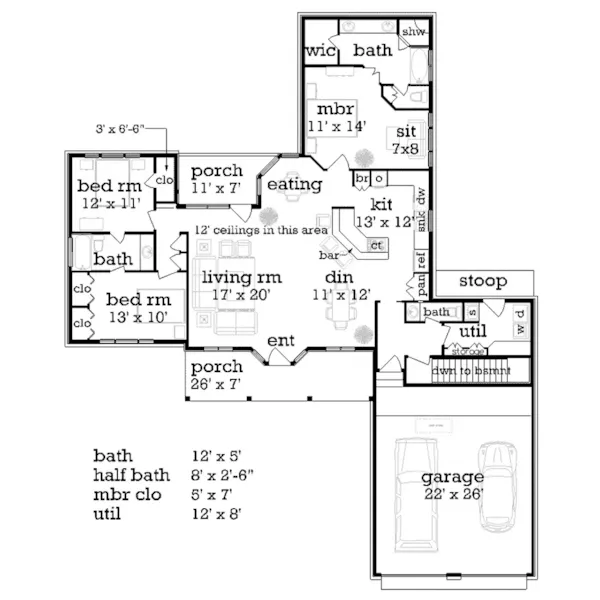 First Floor - Smith Creek Traditional Home 020D-0362 - Shop House Plans and More