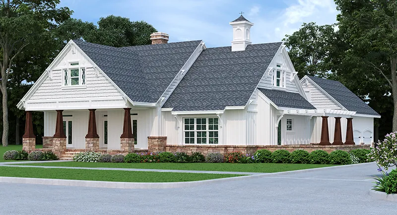 Arts & Crafts House Plan Front of Home - Grace Hill Craftsman Home 020D-0365 - Search House Plans and More