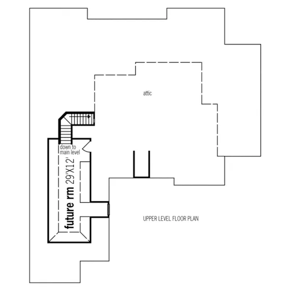 Ranch House Plan Second Floor - Prince George Traditional Home 020D-0367 - Shop House Plans and More