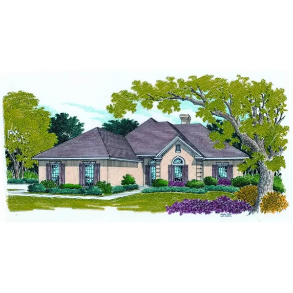 European House Plan Front of Home - Shadow Lane European Home 020D-0369 - Shop House Plans and More