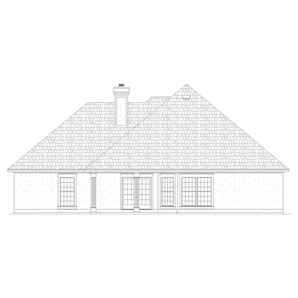 European House Plan Rear Elevation - Shadow Lane European Home 020D-0369 - Shop House Plans and More