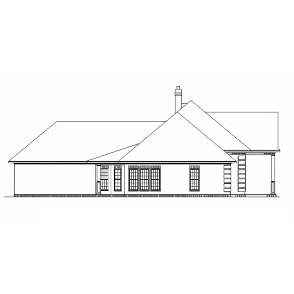 Left Elevation - Graeser Traditional Home 020D-0370 - Search House Plans and More