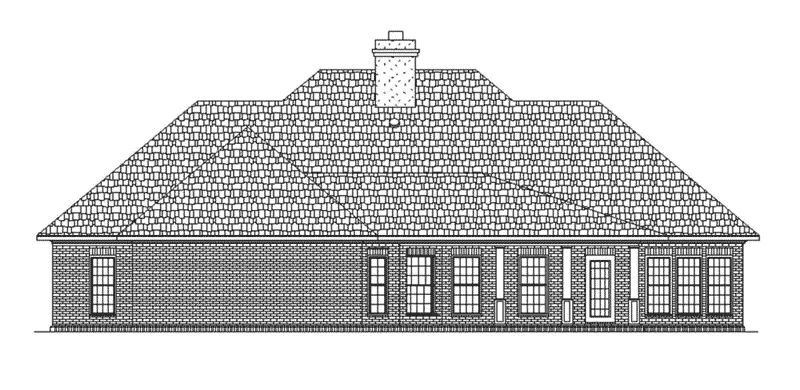 Rear Elevation - Graeser Traditional Home 020D-0370 - Search House Plans and More