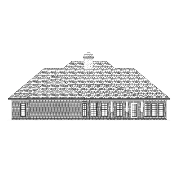 Rear Elevation - Graeser Traditional Home 020D-0370 - Search House Plans and More