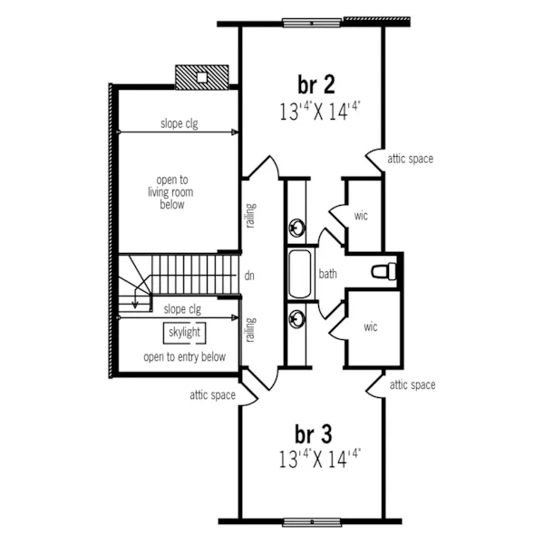 Traditional House Plan Second Floor - Wenham Traditional Home 020D-0372 - Shop House Plans and More