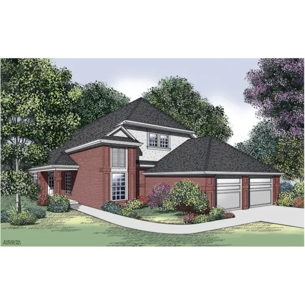 Traditional House Plan Front of Home - Wenham Traditional Home 020D-0372 - Shop House Plans and More