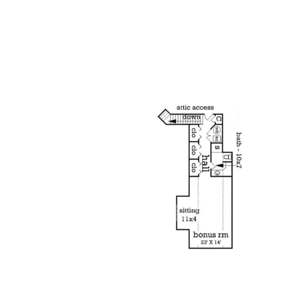 European House Plan Second Floor - Lanton Traditional Home 020D-0374 - Shop House Plans and More