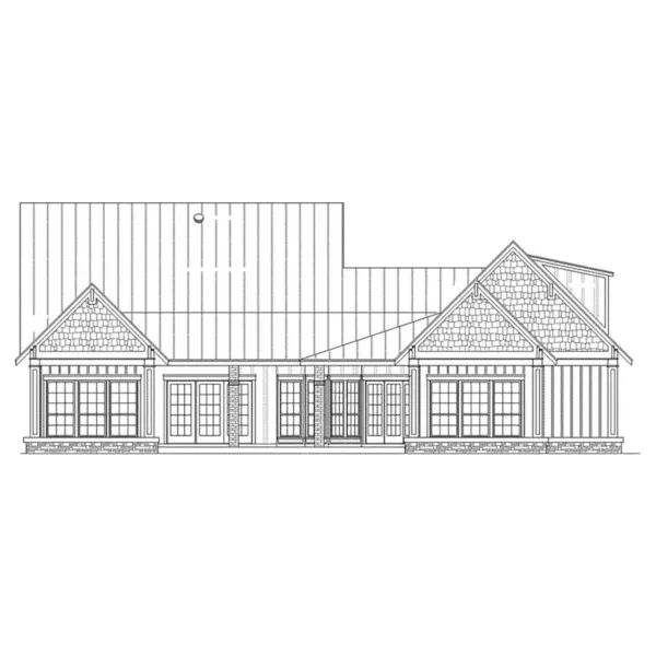 Rear Elevation - Windmill Acres Craftsman Home 020D-0375 - Shop House Plans and More