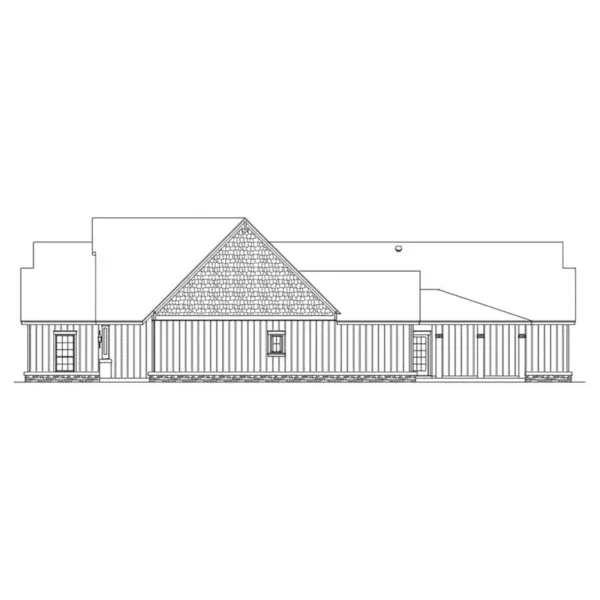 Right Elevation - Windmill Acres Craftsman Home 020D-0375 - Shop House Plans and More