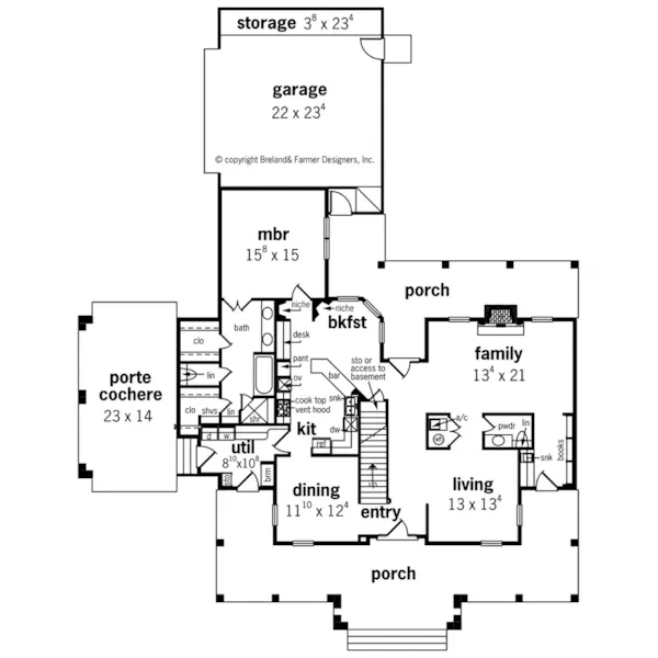 Traditional House Plan First Floor - Windham Place Luxury Home 020D-0376 - Shop House Plans and More