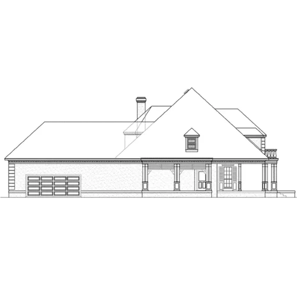 Traditional House Plan Left Elevation - Windham Place Luxury Home 020D-0376 - Shop House Plans and More