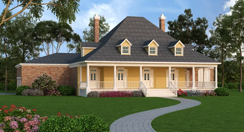Front of Home - Sommers Spring Southern Home 020D-0377 - Shop House Plans and More