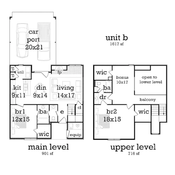 Multi-Family House Plan Optional Basement - 020D-0379 - Shop House Plans and More