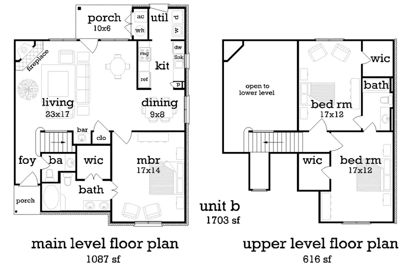 Multi-Family House Plan Optional Basement - 020D-0381 - Shop House Plans and More