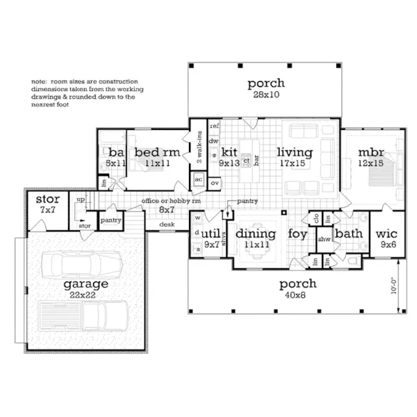 First Floor - Ashley Lane Southern Home 020D-0382 - Search House Plans and More