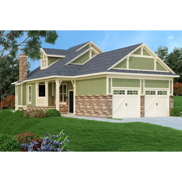 Cabin & Cottage House Plan Front of Home - Layton Creek Cottage Home 020D-0384 - Shop House Plans and More