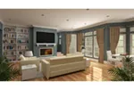 Luxury House Plan Living Room Photo 01 - Evans Lane Craftsman Home 020D-0385 - Search House Plans and More