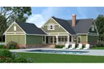 Beach & Coastal House Plan Rear Photo 01 - Evans Lane Craftsman Home 020D-0385 - Search House Plans and More