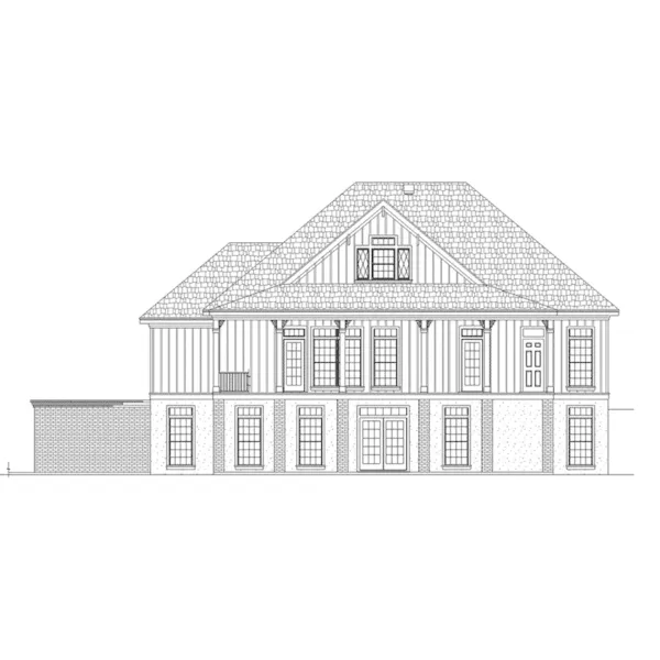 Country House Plan Rear Elevation - Belmont Lane Modern Farmhouse 020D-0386 - Search House Plans and More