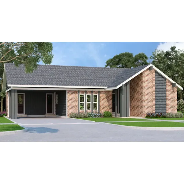 Front of Home - Gladys Ranch Home 020D-0387 - Shop House Plans and More