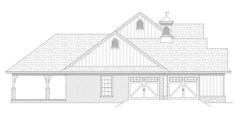 Country House Plan Left Elevation - Chapelwood Craftsman Home 020D-0389 - Search House Plans and More