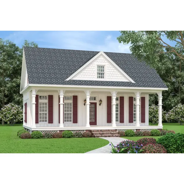 Cabin & Cottage House Plan Front of Home - Fruitdale Southern Home 020D-0393 - Search House Plans and More