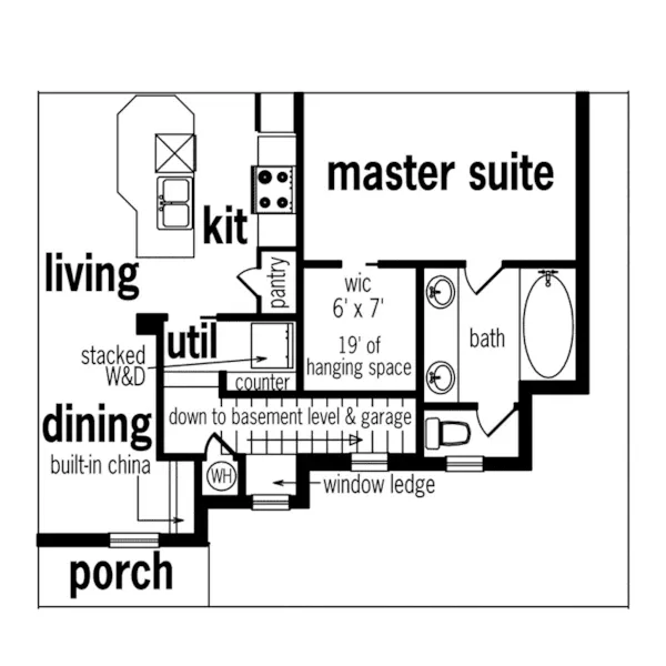 Traditional House Plan Optional Stairs - Strikertown Southern Home 020D-0395 - Shop House Plans and More