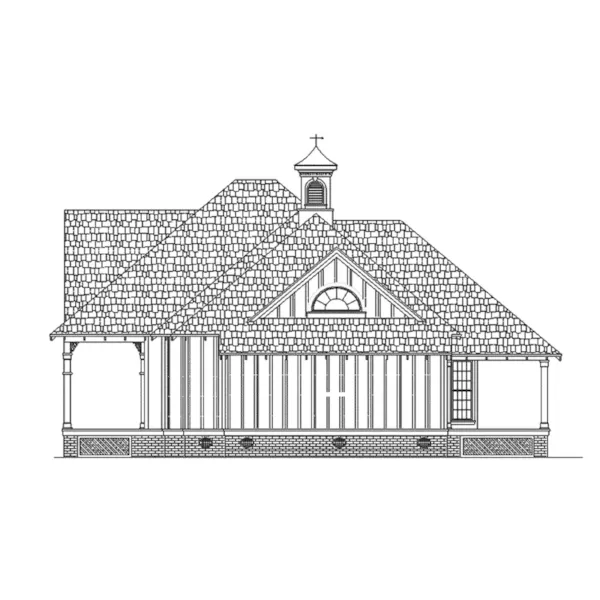 Traditional House Plan Right Elevation - Strikertown Southern Home 020D-0395 - Shop House Plans and More