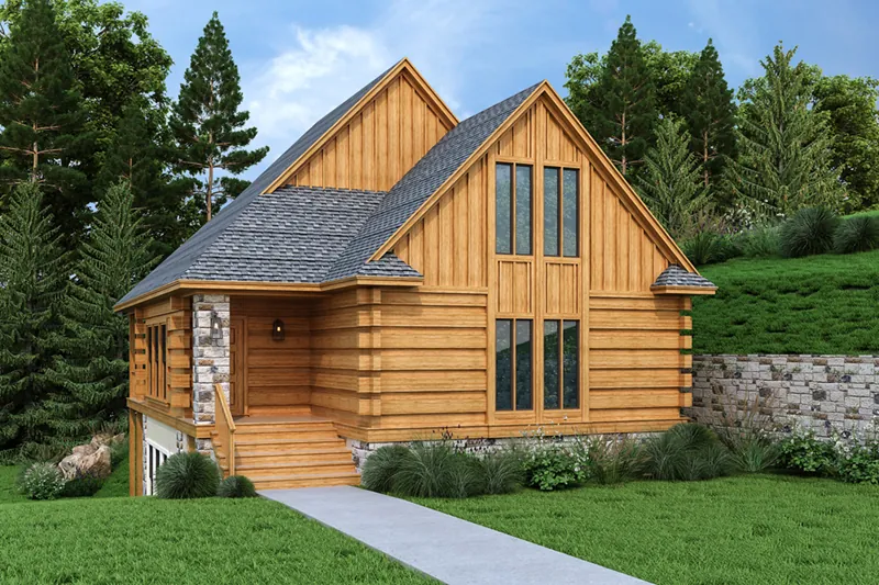 Mountain House Plan Front of Home - 020D-0403 - Shop House Plans and More