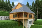 Log House Plan Rear Photo 01 - 020D-0403 - Shop House Plans and More