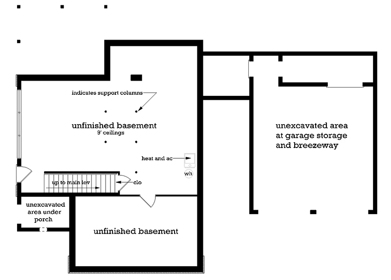 Log House Plan Basement Floor - 020D-0409 | House Plans and More