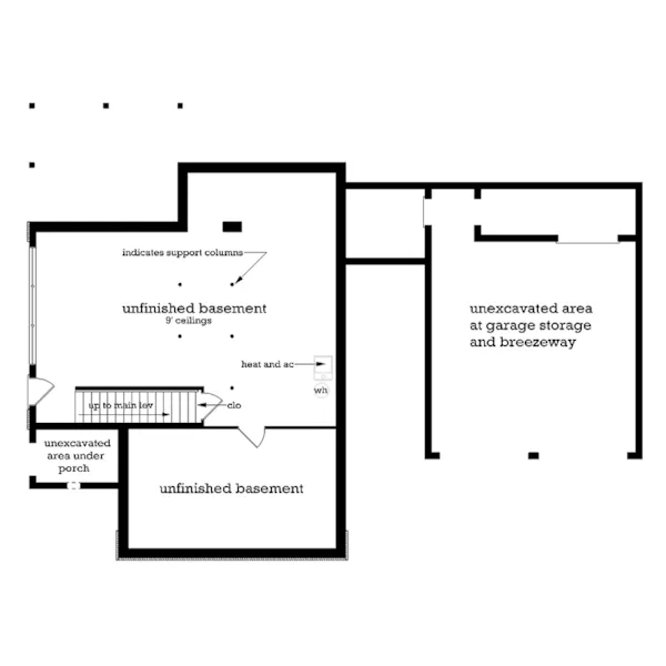 Log House Plan Basement Floor - 020D-0409 | House Plans and More