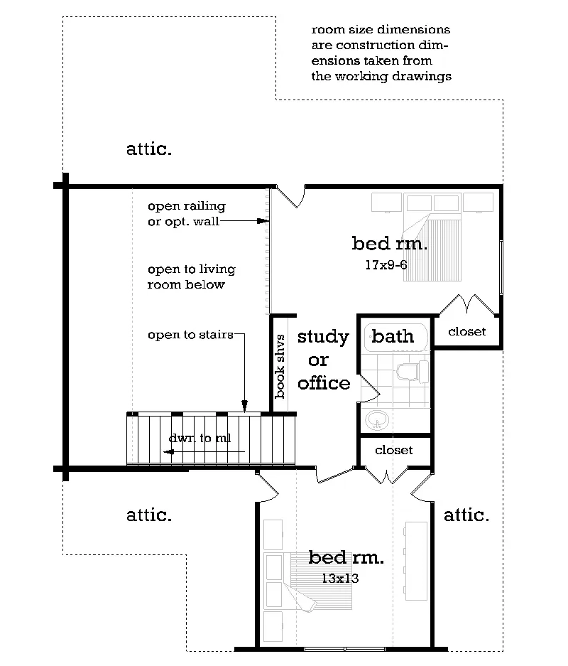 Log House Plan Second Floor - 020D-0409 | House Plans and More